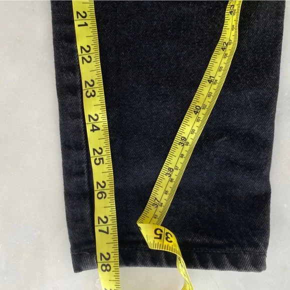 Vintage BONGO by Gene Montesano Black High Waisted Tapered Jeans Size 7 - Picture 6 of 11